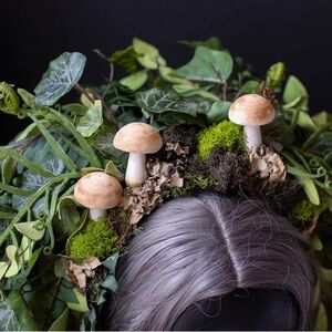 Forest Goddess Headpiece, Fairy Costume, Fairy Queen, Mother Nature Cotume